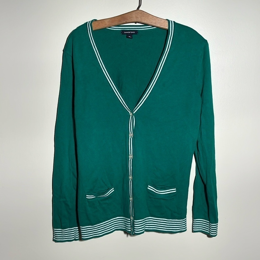 Lands’ End Cotton Golf Cardigan